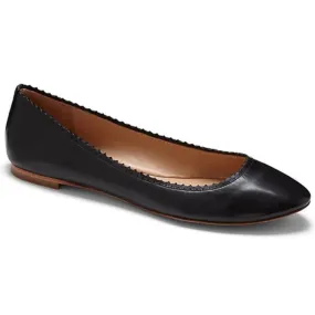 Alzey Black Leather Vince Camuto Signature Ballet Flats