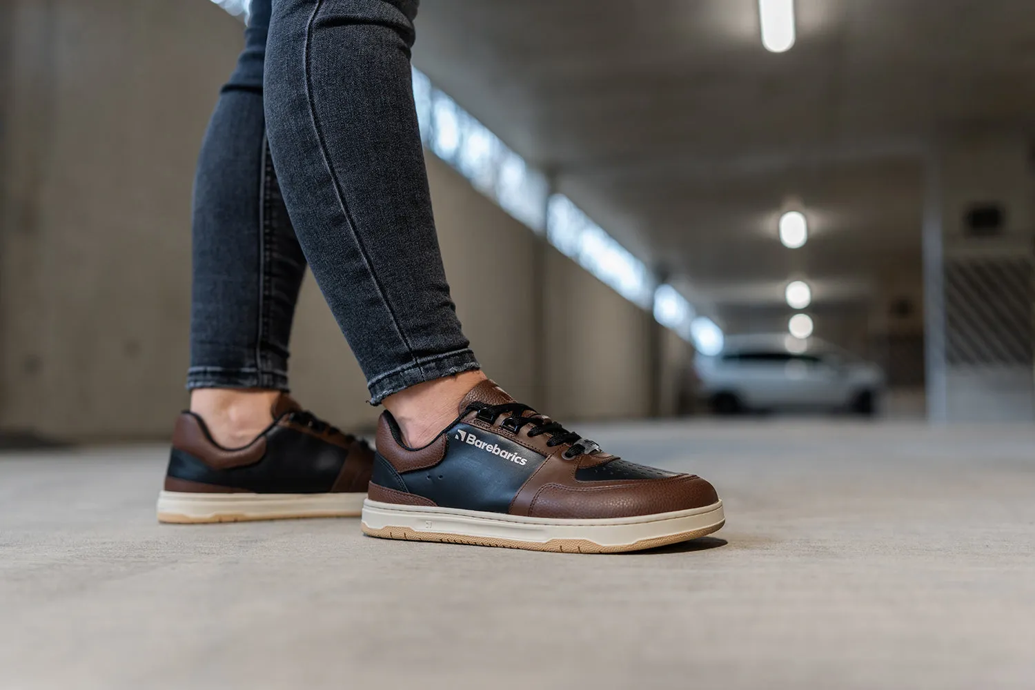 Barefoot Sneakers Barebarics Wave - Black & Dark Brown