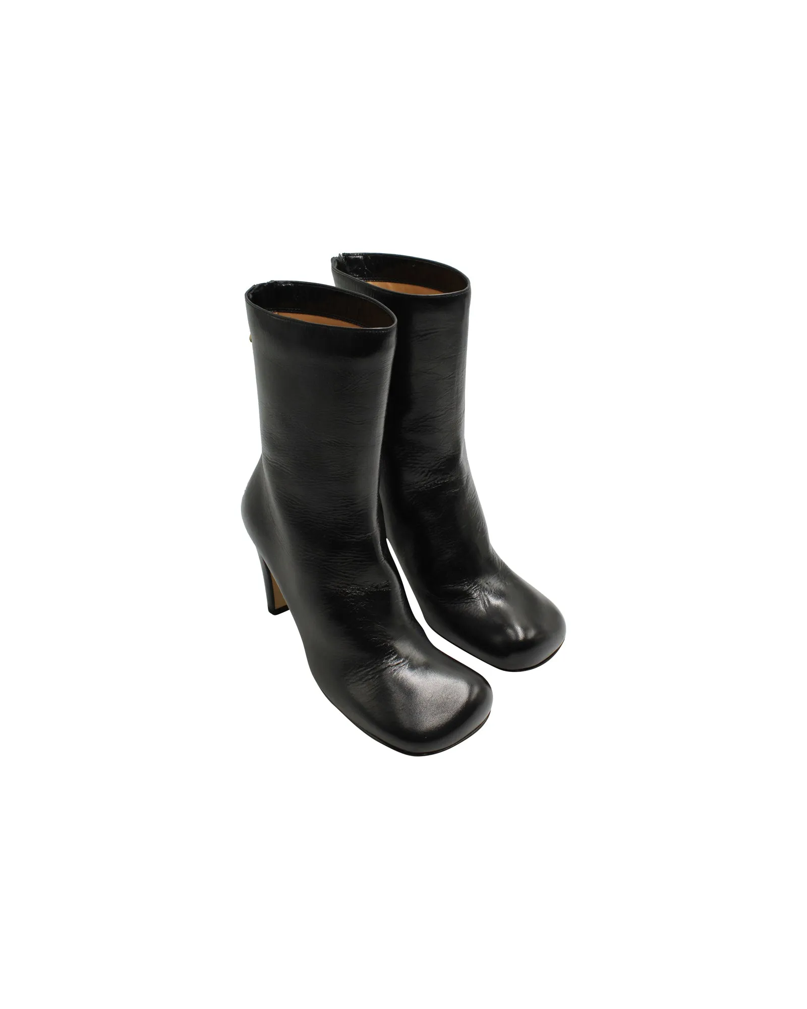 Bottega Veneta Bloc Boots in Black Leather
