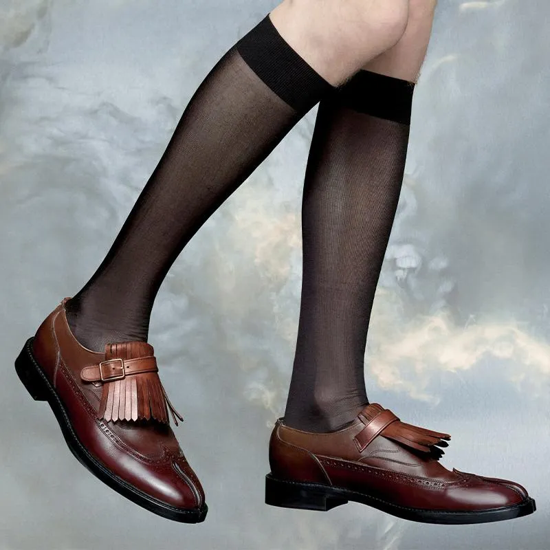 Brown Leather Lace-Ups Shoes