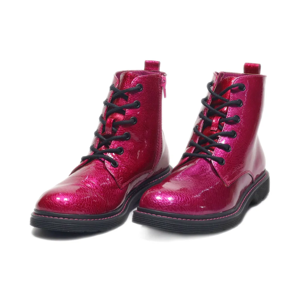 Catwalk Ankle Boots Leather Pink Colour For Women