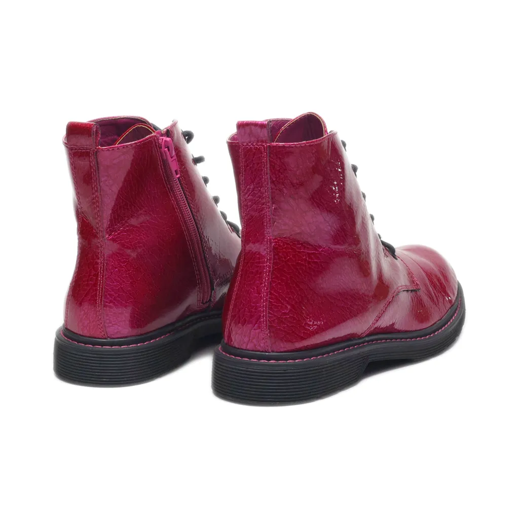 Catwalk Ankle Boots Leather Pink Colour For Women