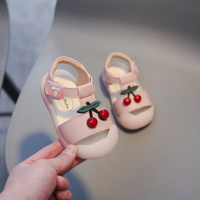 Cherry Pattern Anti Slippery Soft Soled Sandals