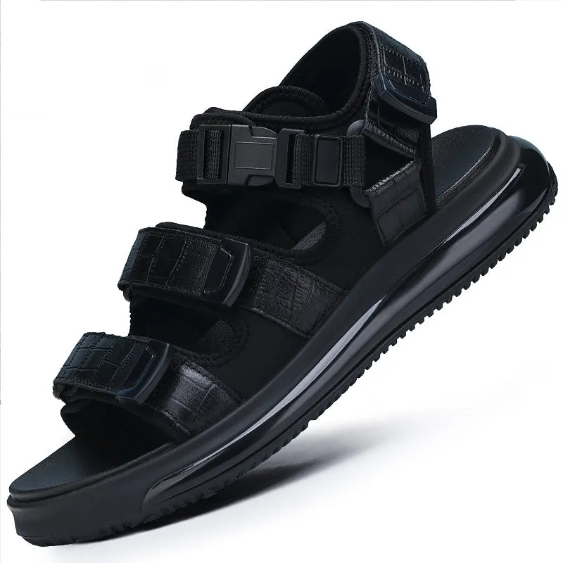 Cushioned Soft-Soled Textured Sandals