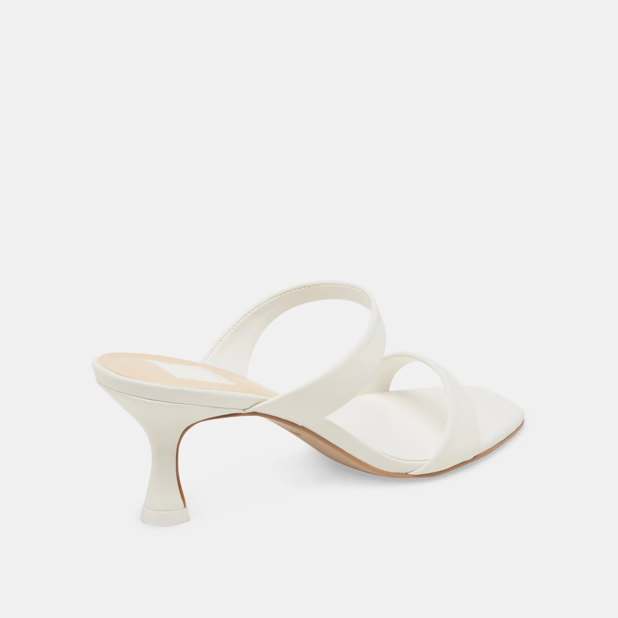 GENORA HEELS WHITE LEATHER