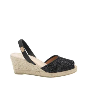 Glitter Leather Espadrille - Frida Montada 2006R Glitter 5C