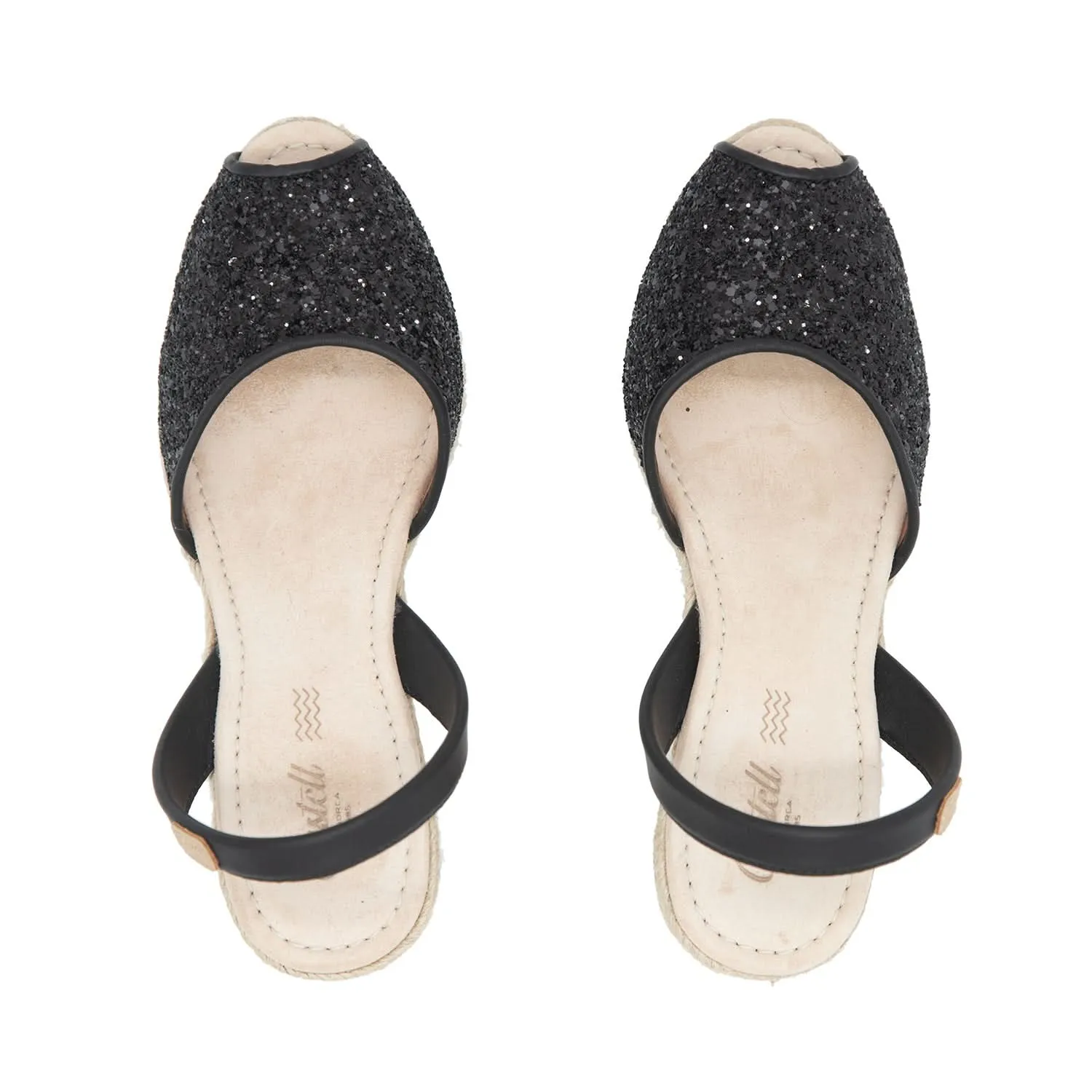 Glitter Leather Espadrille - Frida Montada 2006R Glitter 5C