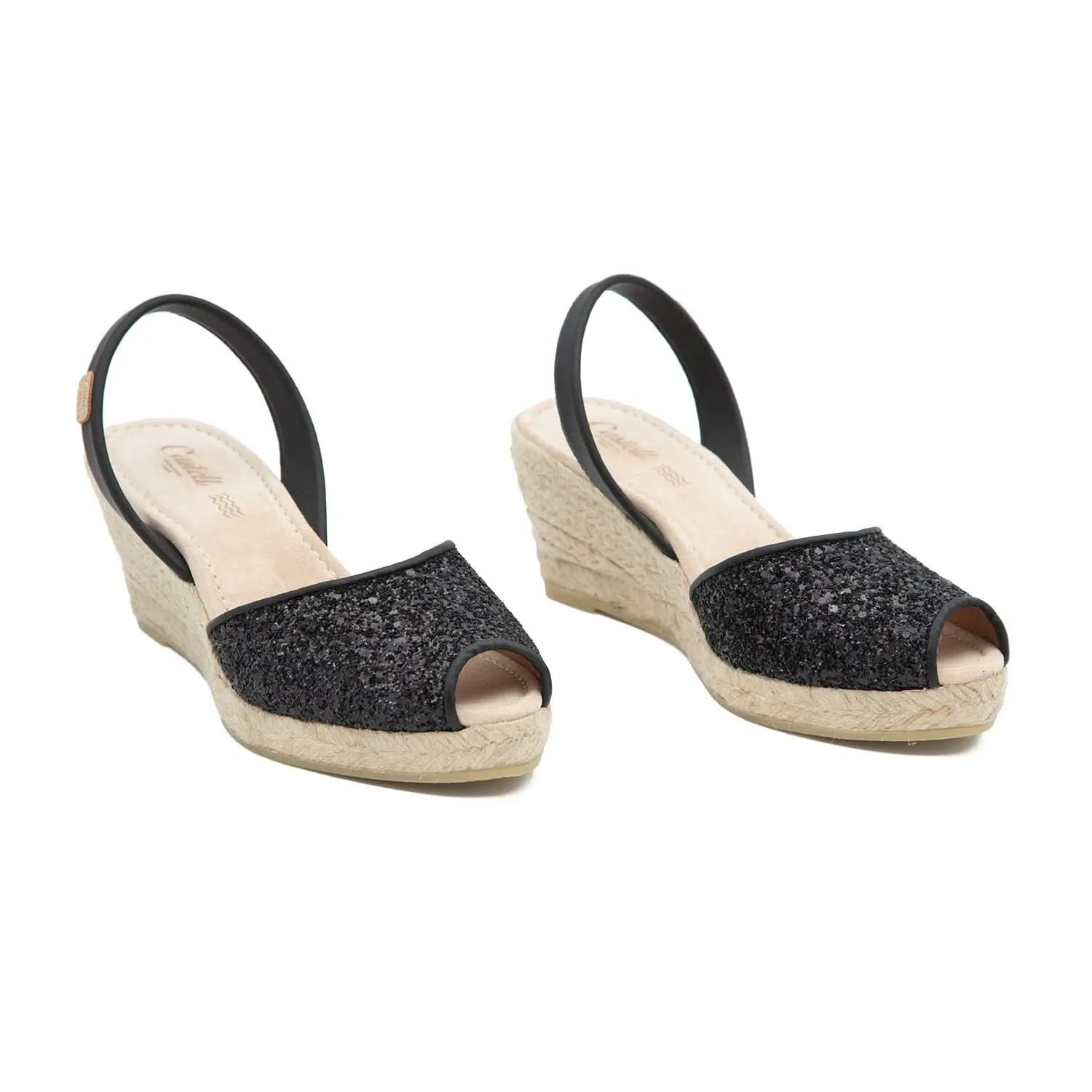 Glitter Leather Espadrille - Frida Montada 2006R Glitter 5C