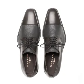 Gray Mezlan Soka Cap-toe Men's Lace-Up Dress Shoes Genuine Leather