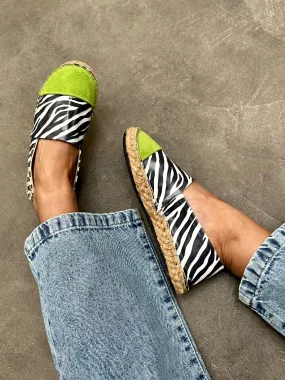 Green Animal Print Espadrille