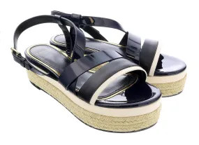 Lanvin Low Top Platform Navy Blue Espadrille Sandal
