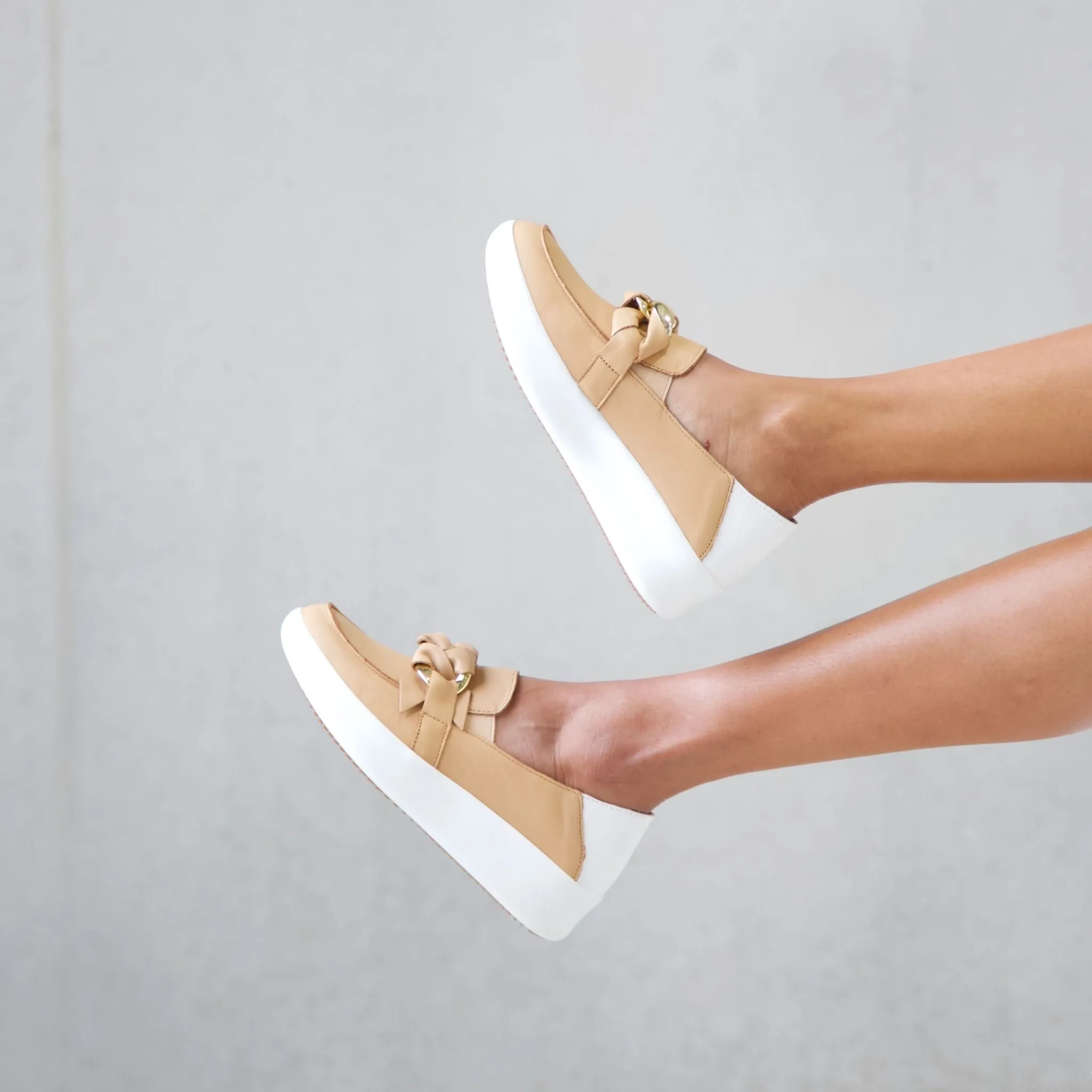 Mafia Camel Leather Sneakers