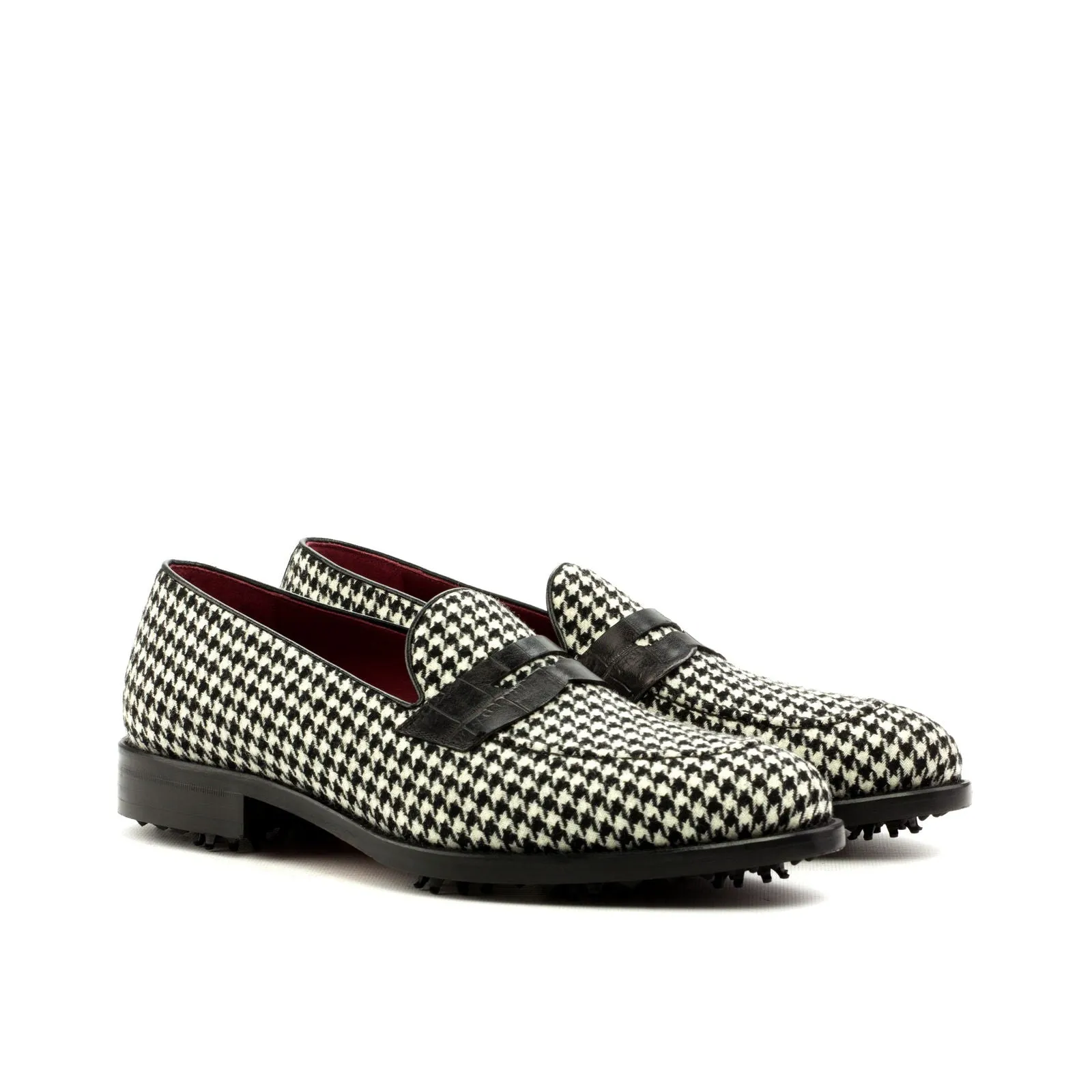 Men's Loafer Golf Leather Shoes Wide Plus Size Black 3625