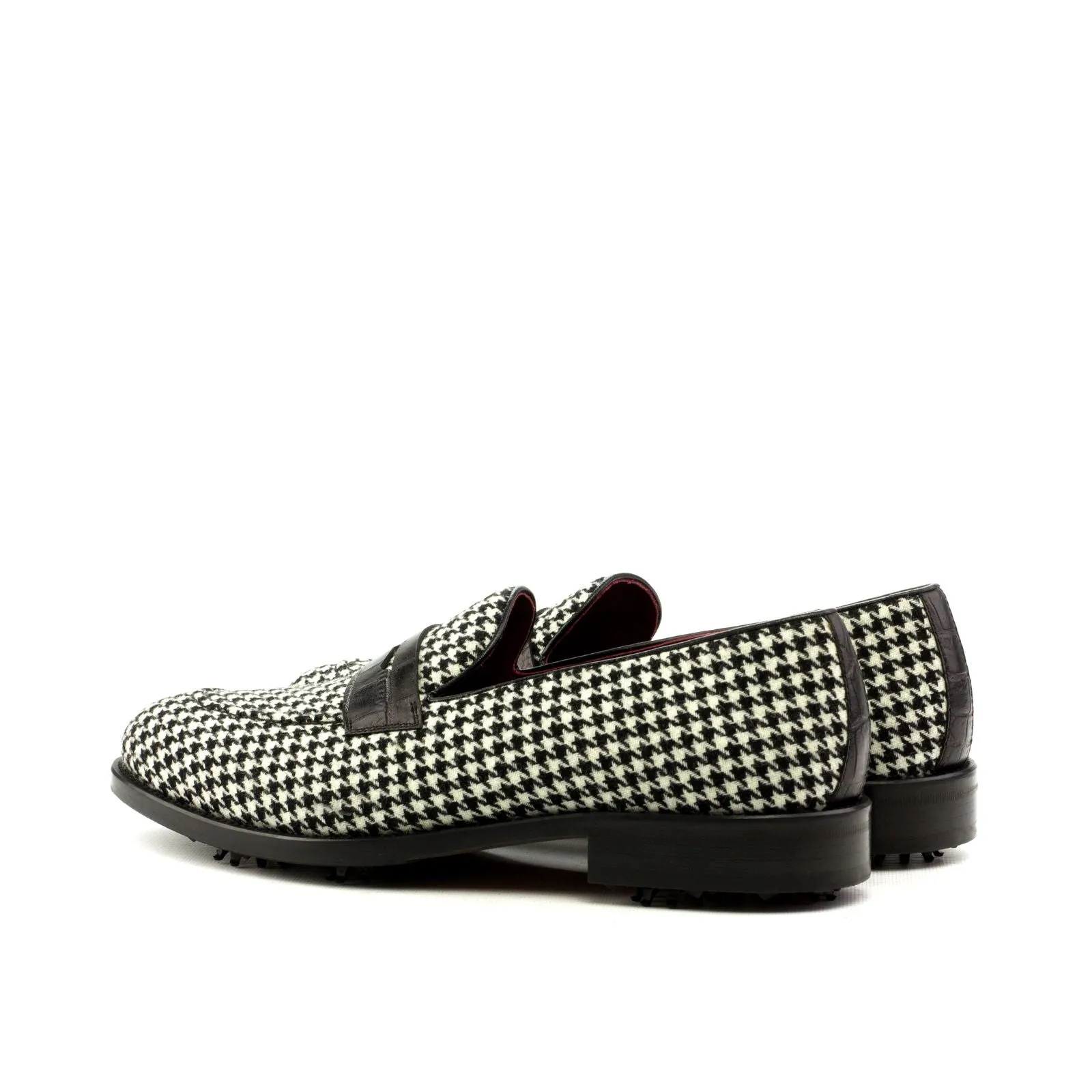 Men's Loafer Golf Leather Shoes Wide Plus Size Black 3625