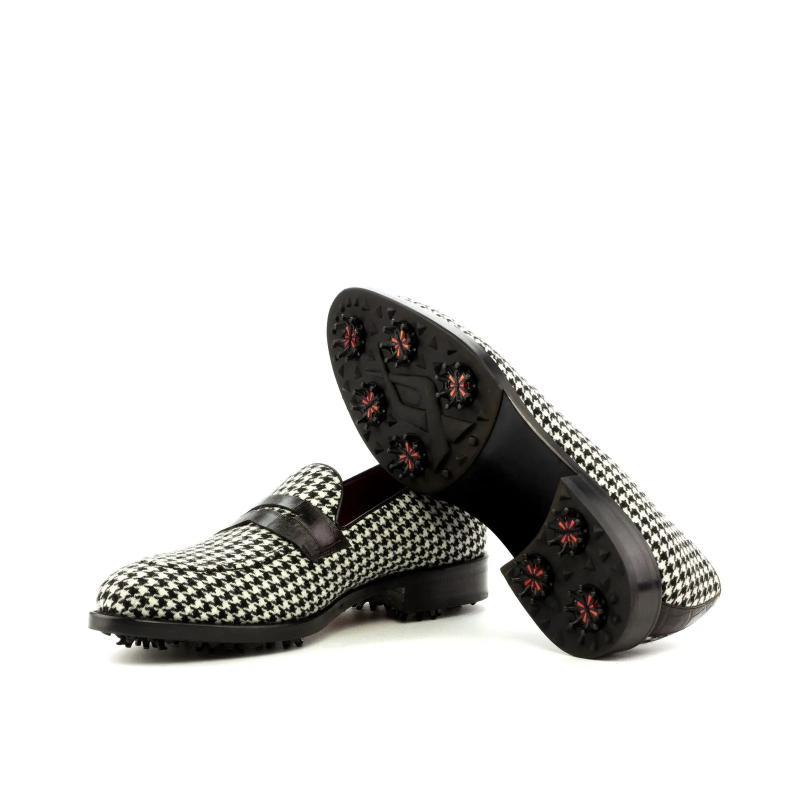 Men's Loafer Golf Leather Shoes Wide Plus Size Black 3625