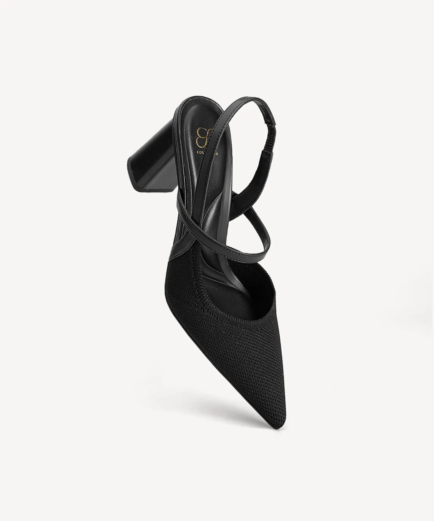 Minimalist Belt Pointed Toe Heeled Pumps