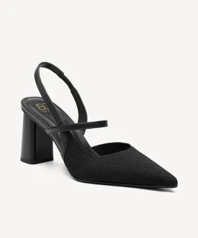Minimalist Belt Pointed Toe Heeled Pumps