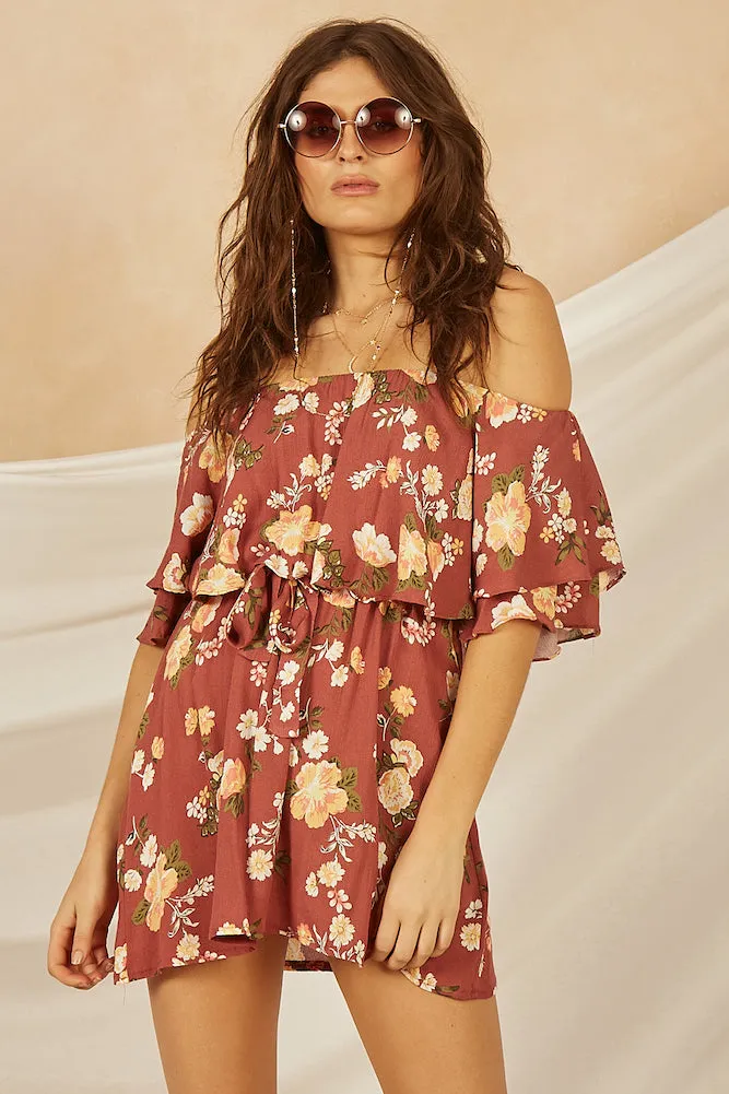 Peach Blossom Dress Rust