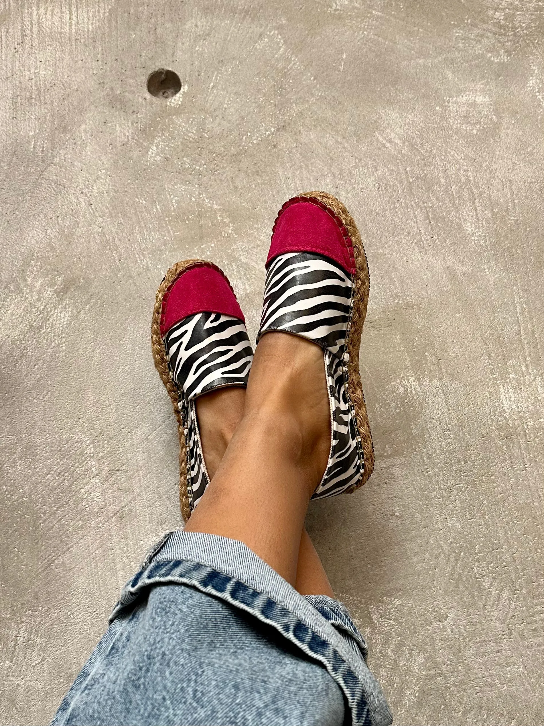 Pink Animal Print Espadrille