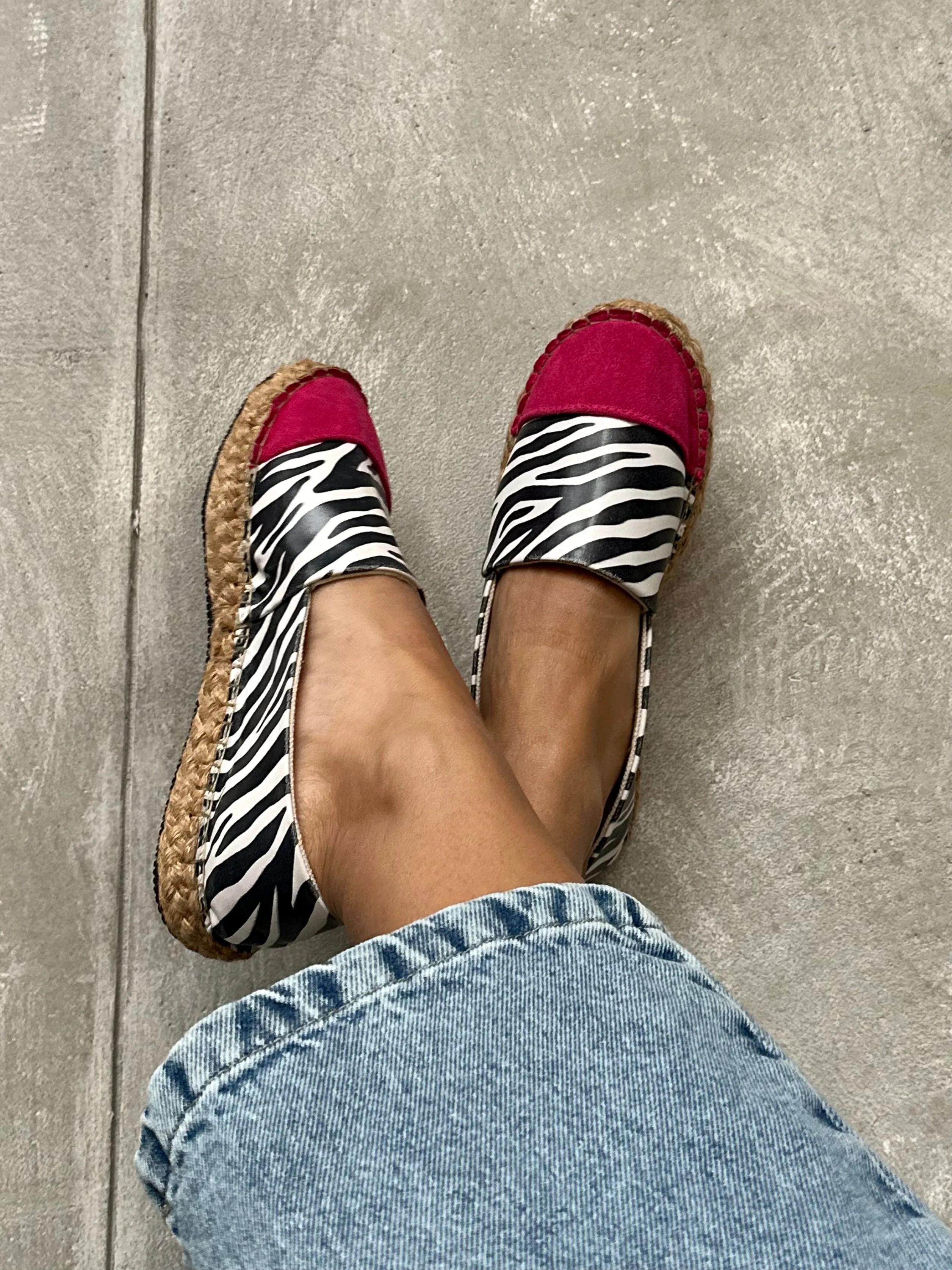 Pink Animal Print Espadrille
