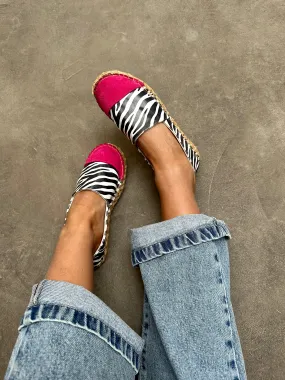 Pink Animal Print Espadrille