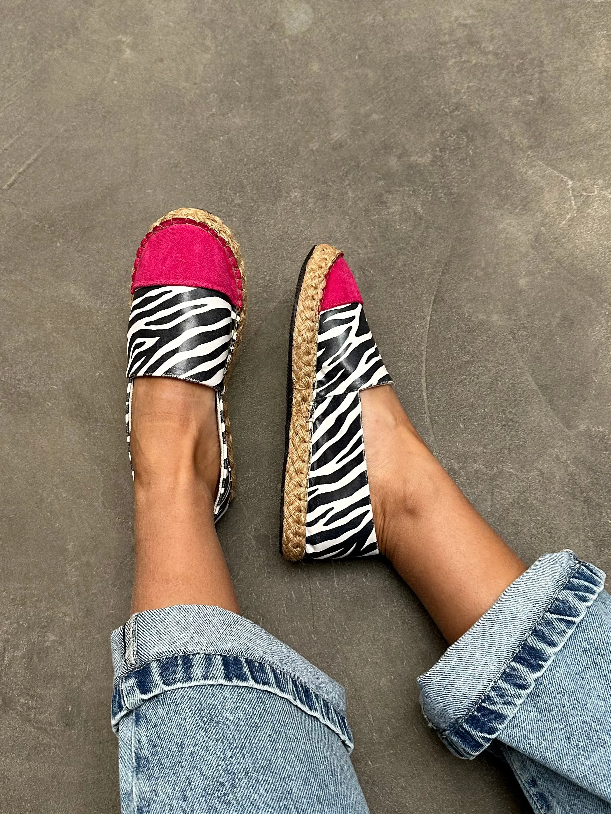 Pink Animal Print Espadrille