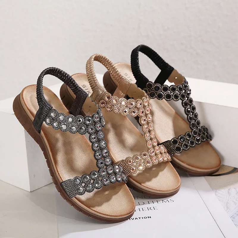 SIKETU | Soft Sole Rhinestone Sandals