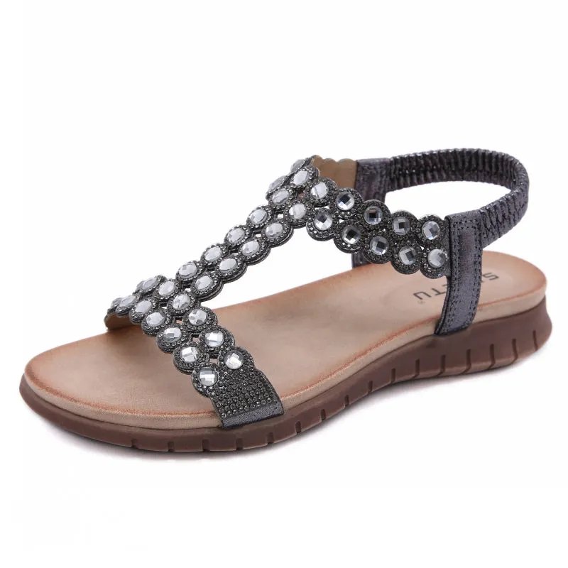SIKETU | Soft Sole Rhinestone Sandals