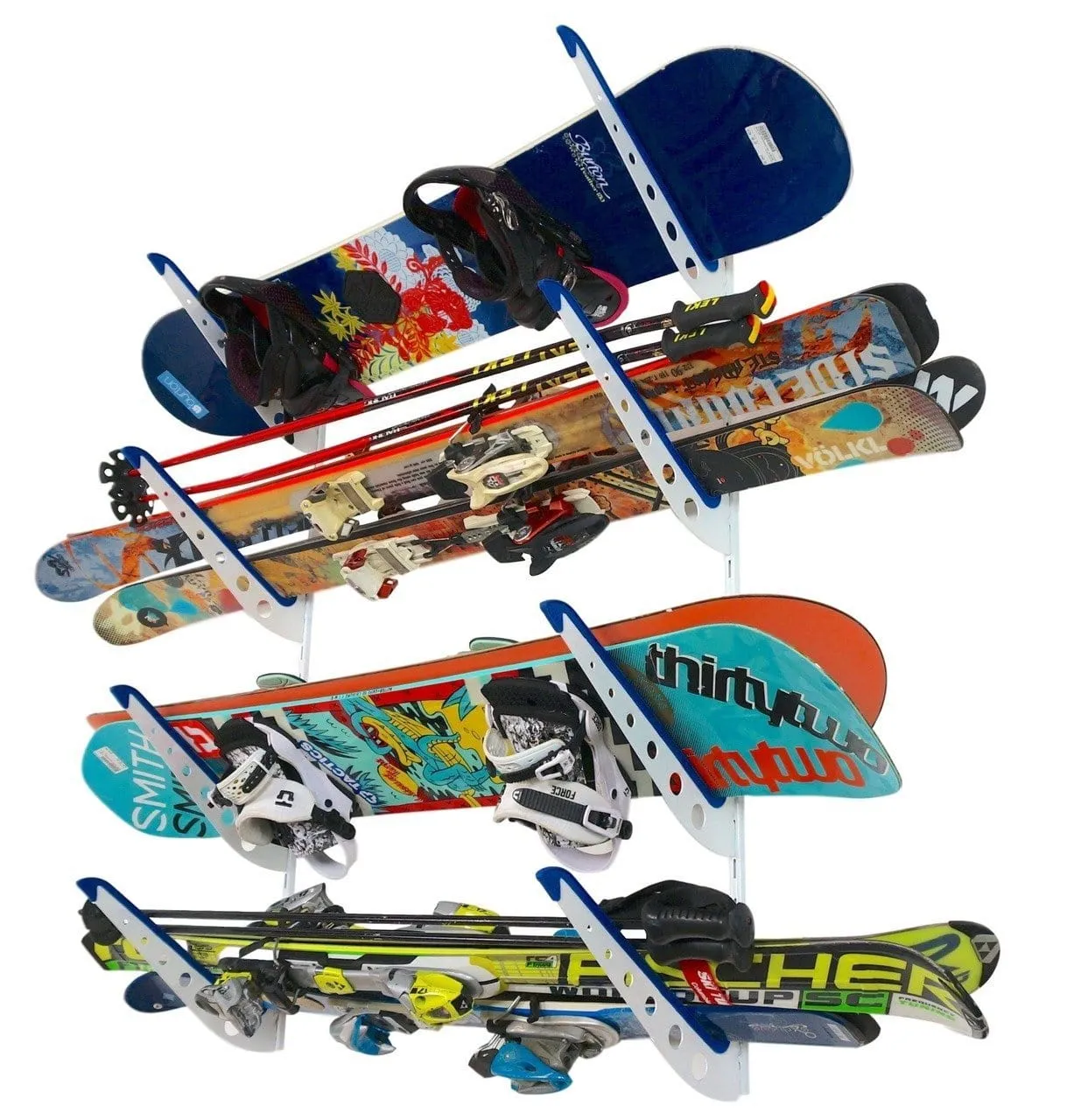 StoreYourBoard Snowboard Multi Wall Storage Rack, Home and Garage Mount