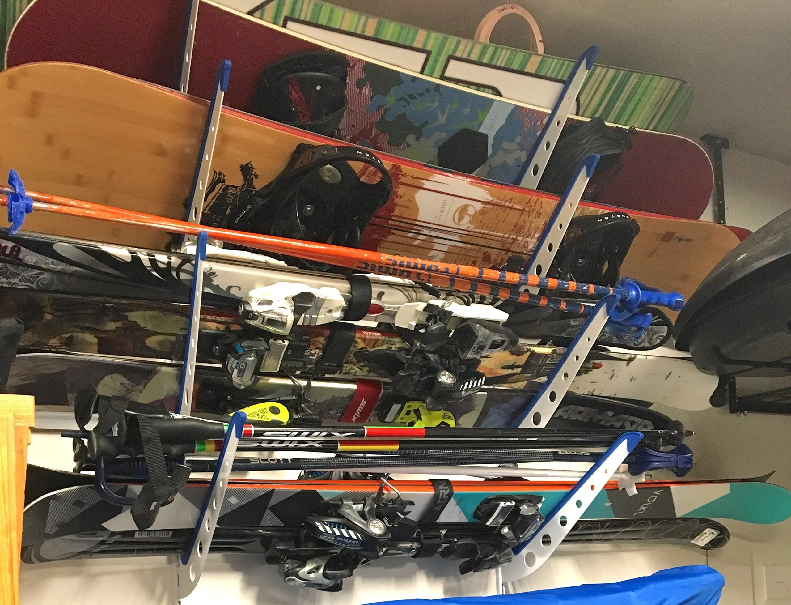StoreYourBoard Snowboard Multi Wall Storage Rack, Home and Garage Mount