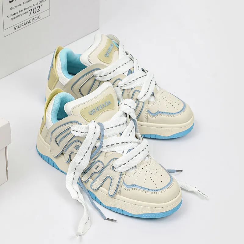 Vintage Letter Patchwork Versatile Couple Casual Sneakers